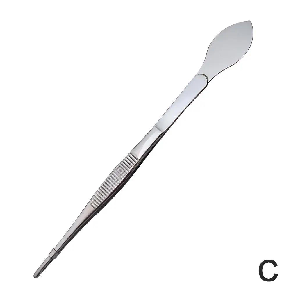 Грабли для корней из нержавеющей стали марки 304 2 в 1 с пинцетом для бонсай с эргономичной ручкой, инструмент для обработки почвы и создания суккулентов I1V0