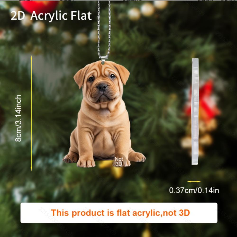 8cm Acrylic flat facing cat gun car pendant dog riding motorcycle backpack pendant home decoration angel pig handicraft 1Pcs