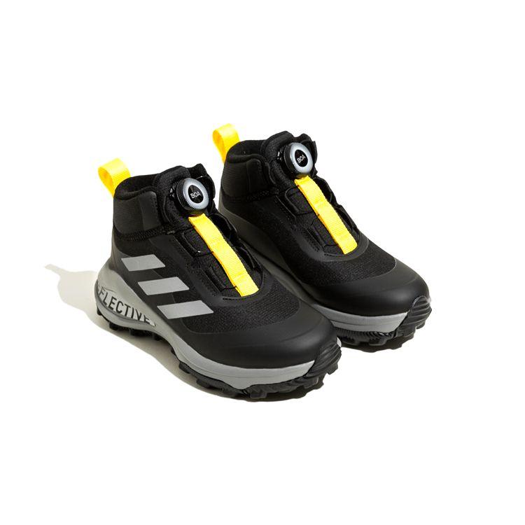 Adidas FortaRun BOA ATR K Black Impact Желтые детские кроссовки Core-Black GZ1810