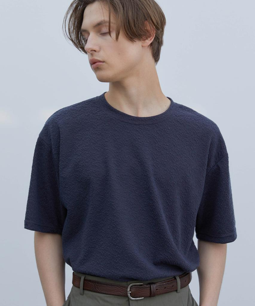 TRIP LE SENS Vintage Jacquard Texture T-Shirt_Ivory