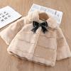 Girls' New Winter Faux Rex Rabbit Fur Coat