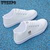 Холстовая обувь Студентки Корейские маленькие белые туфли Весна и лето на плоской подошве Спортивная обувь для отдыха на коньках
