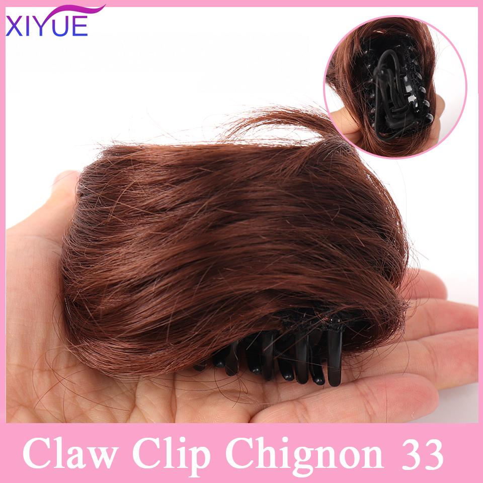 Накладные волосы на зажиме для когтей, синтетические высокотемпературные волокна, шиньон, искусственные волосы, омбре, волосы в виде когтей, грязные булочки, прическа, коготь