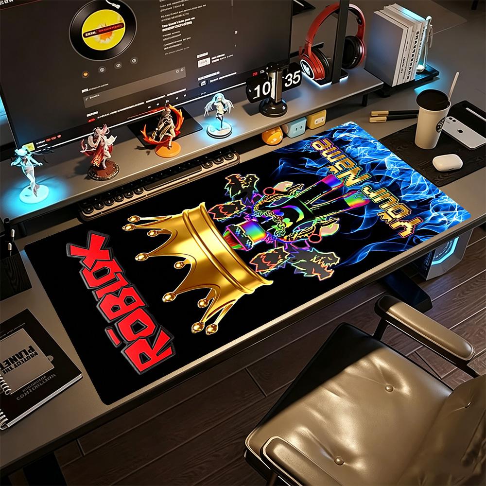 Roblox Customize Text Mouse Pad Keyboard Mat Computer Desk Mat Non-Slip Rubber Bottom Computer Decor Item Office Use