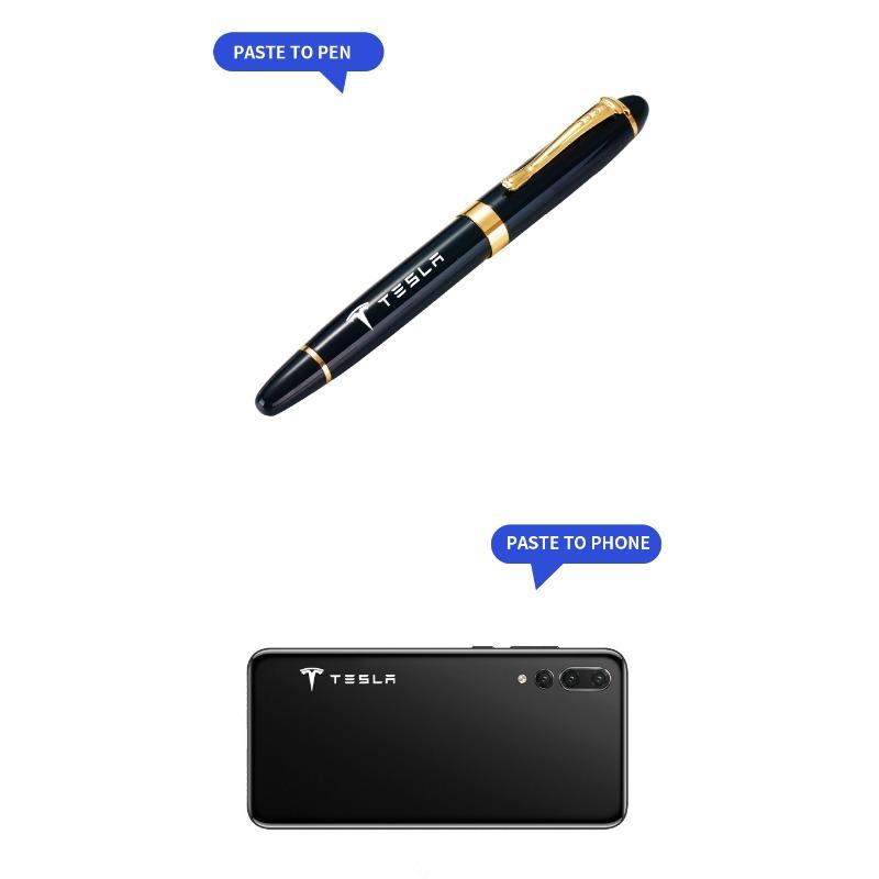 Auto Window Lift Button Sticker Steering Wheel Emblems Decal For Tesla Model S Model X Model Y Model 3 Roadster SpaceX Accessory