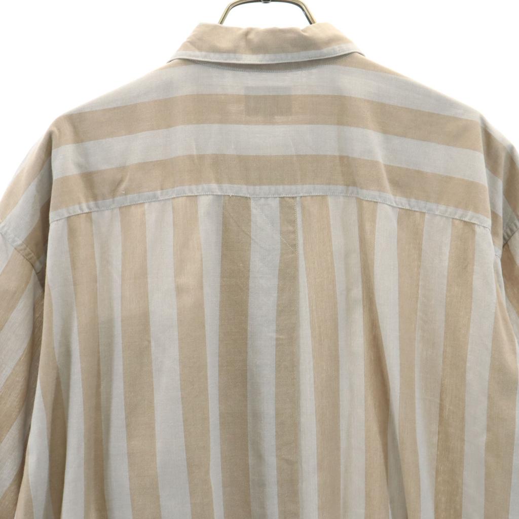 ISSEY MIYAKE 90-е годы Старая полосатая рубашка с коротким рукавом L Специальное крыло Мужская Б/У