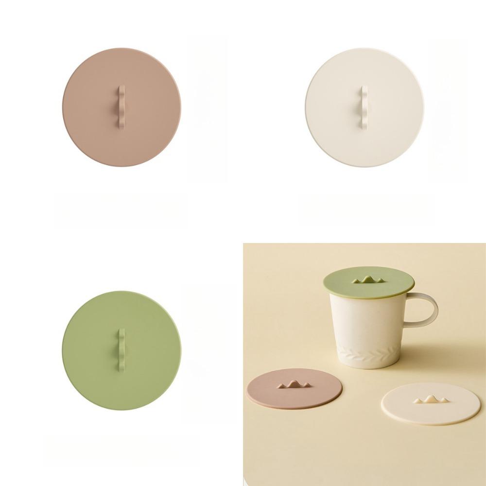 Набор из 3 мягких силиконовых крышек для чашек, круглые крышки для горячих чашек, милые крышки для чашек, кофе, чай
