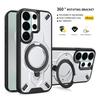 Ударопрочный Броня для Магнитного Чехла Для Для Samsung Galaxy S26 S25 S24 S23 Ultra Plus 360° Поворотная Подставка Задняя Крышка
