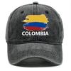 Бейсболка с флагом Колумбии Женская уличная повседневная однотонная бейсболка Мужская хлопковая регулируемая кепка-ведро