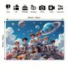 2D Book & Universe Themed 2D Backdrop for Kids Photoshoot