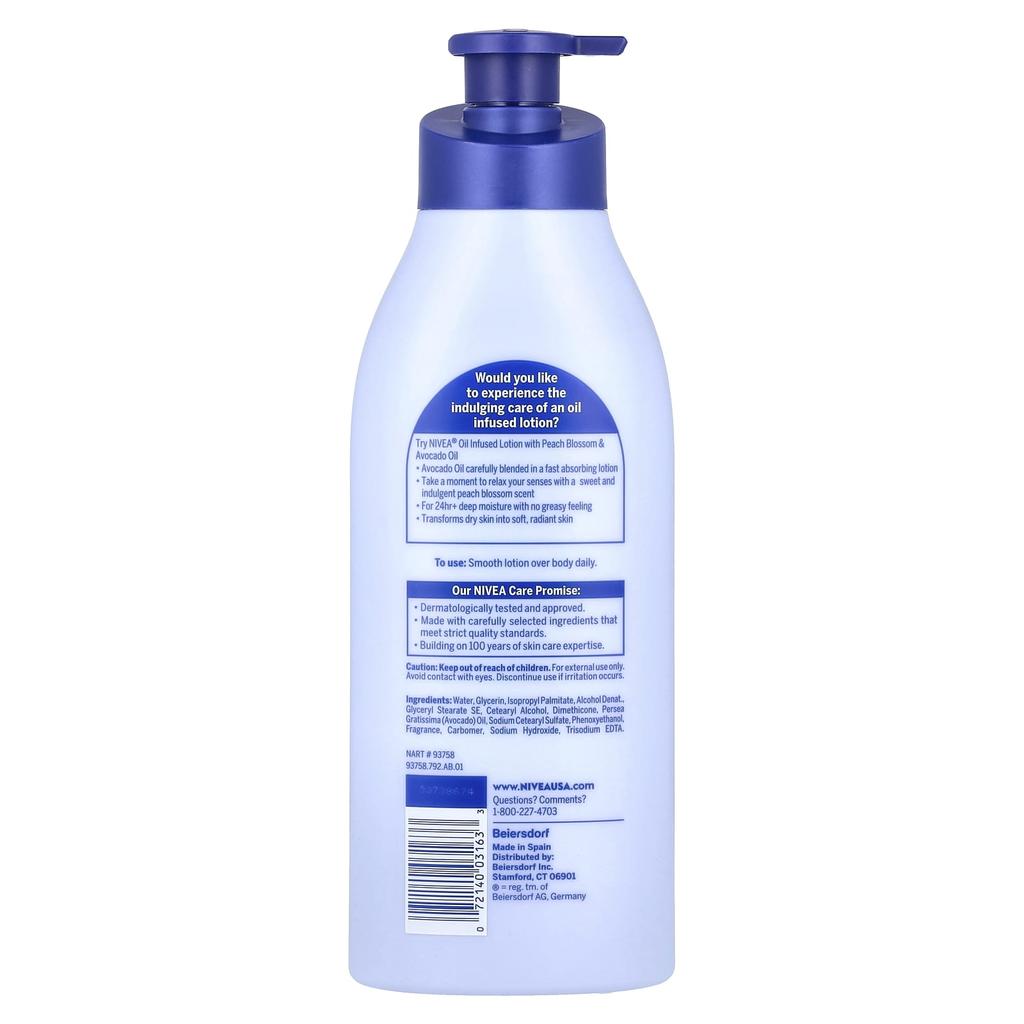 Oil-Infused Lotion, Peach Blossom & Avocado Oil, 500 Ml (16.9 Fl Oz)