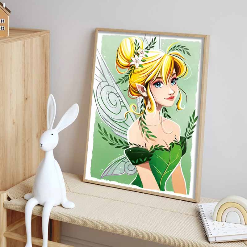 Disney Алмазная мозаика Динь-Динь Лесная тематика Иллюстрация Мозаичное искусство Набор для вышивания крестиком DIY Полная алмазная вышивка Декор для дома Подарок
