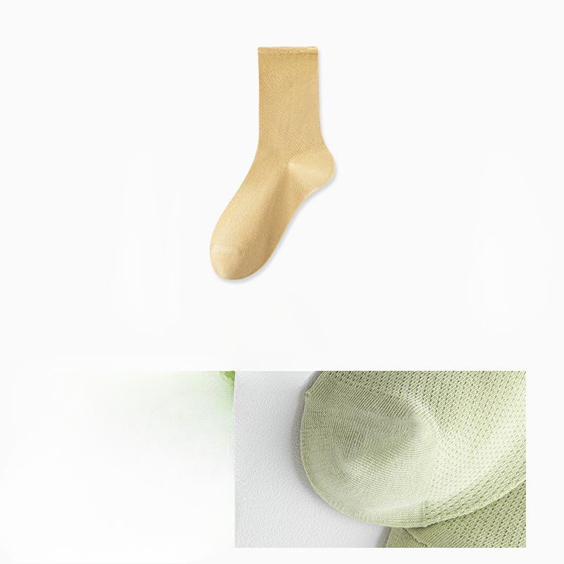 Women's Socks, Summer Thin Pure Cotton Antibacterial and Deodorizing Mid-calf Socks, Boneless Postpartum Socks