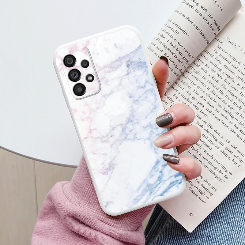 Чехол для Samsung Galaxy A53 5G A 53 Задняя крышка Защитный силиконовый Funda Модный Мраморный Каменный Текстурный Coque для Samsung A53 Capa