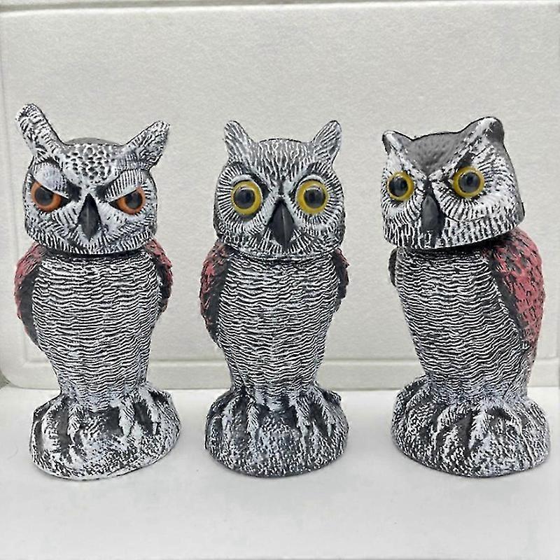 Owl Scare Control Devices With 360 Swivel Fake Owl Decoy Owl Bird Deterrent Garden Decoration B