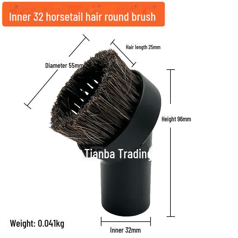 Совместимая круглая щетка из смешанного конского волоса для пылесоса Midea, внутренний диаметр 32 мм