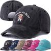 New Unisex Washed Cotton Baseball Cap LUCKY SO BEAR Pattern Adjustable Casual Outdoor Fashion Dad Hat for Men And Women