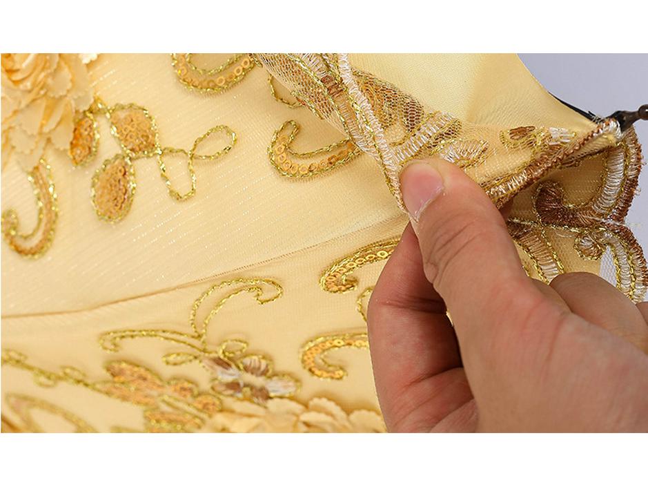 Черный зонт с вышивкой в стиле ретро и защитой от УФ-излучения - двойного назначения для женщин