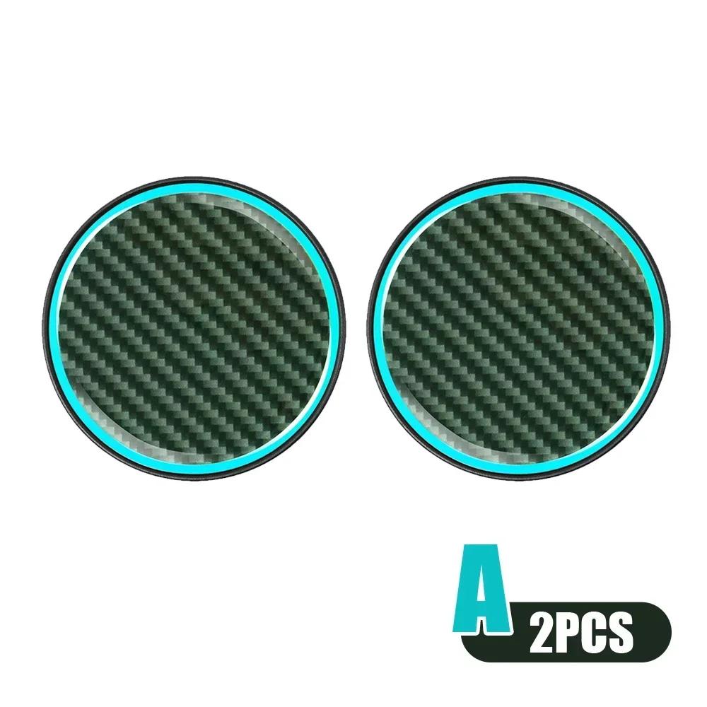 2Pcs Universal Car Decorative Cup Mat LED Luminous Car Dustproof Bottle Pads Car Anti Slip Coaster Auto Interior Accessories