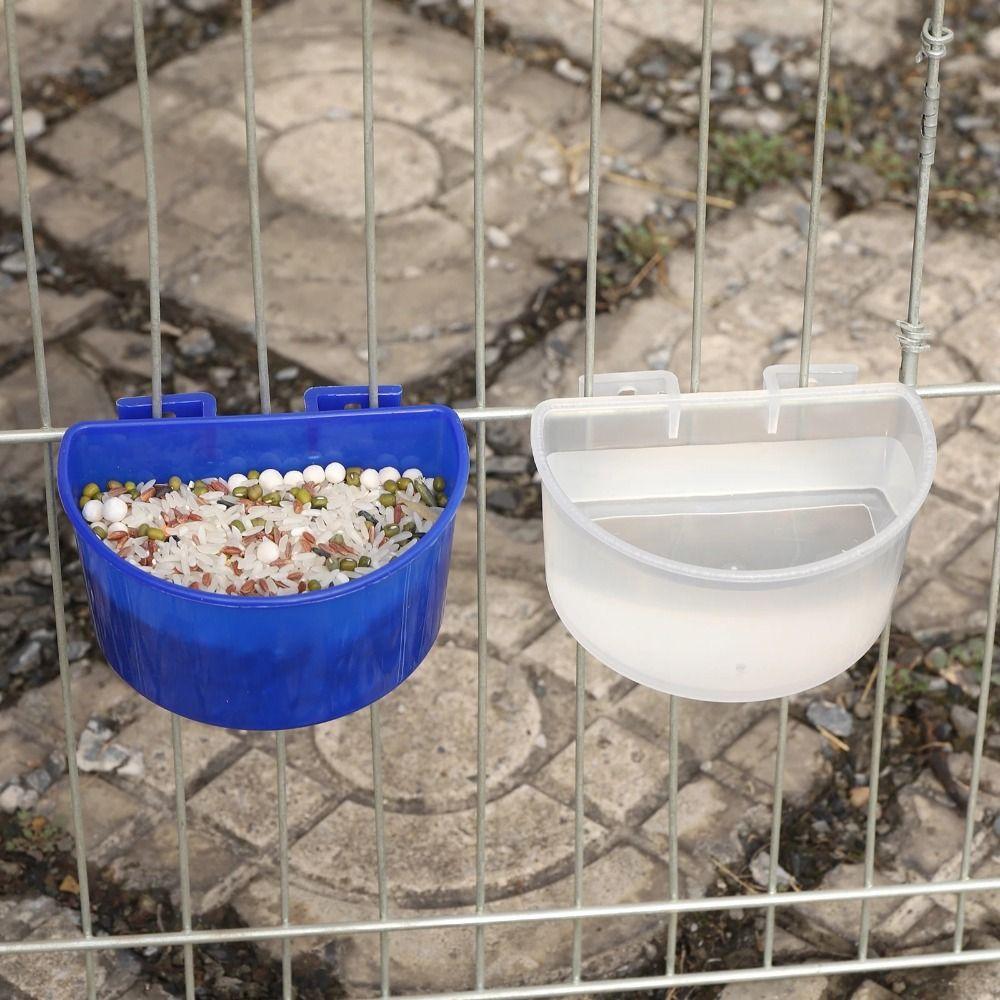 Hanging Parrot Food Water Bowl Splash-proof Bird Hanging Feeding Cup for Pigeons Parrots Canaries