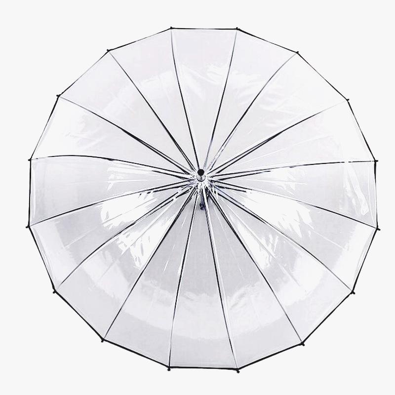Transparent umbrella long handle transparent umbrella ins Internet celebrity umbrella straight pole environmentally friendly umbrella printed logo