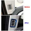 Для GWM Tank 300 2024 2024 A Pillar AC Air Outlet Vent Frame Ring Trim Interior Accessories Carbon Black Stainless Steel Decor