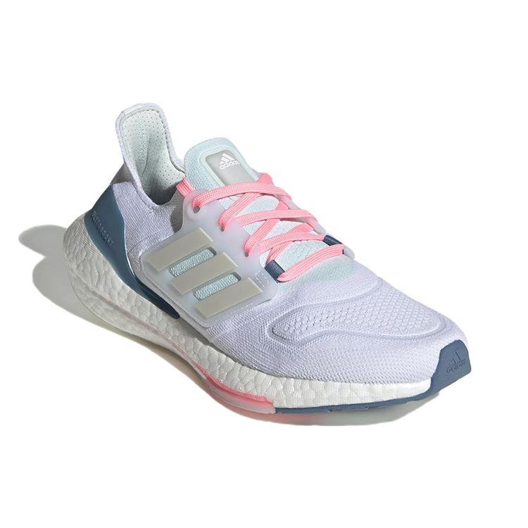Adidas UltraBoost 22 Белые почти синие женские кроссовки Cloud-White Grey-One GX5929