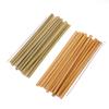 1/12Pcs Bamboo Drinking Straws Eco-Friendly Party Kitchen With Clean Brush