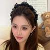 Retro Leopard Print Plush Headband - Non-Slip, Korean Style for Women, Perfect for Autumn and Winter Face Washing