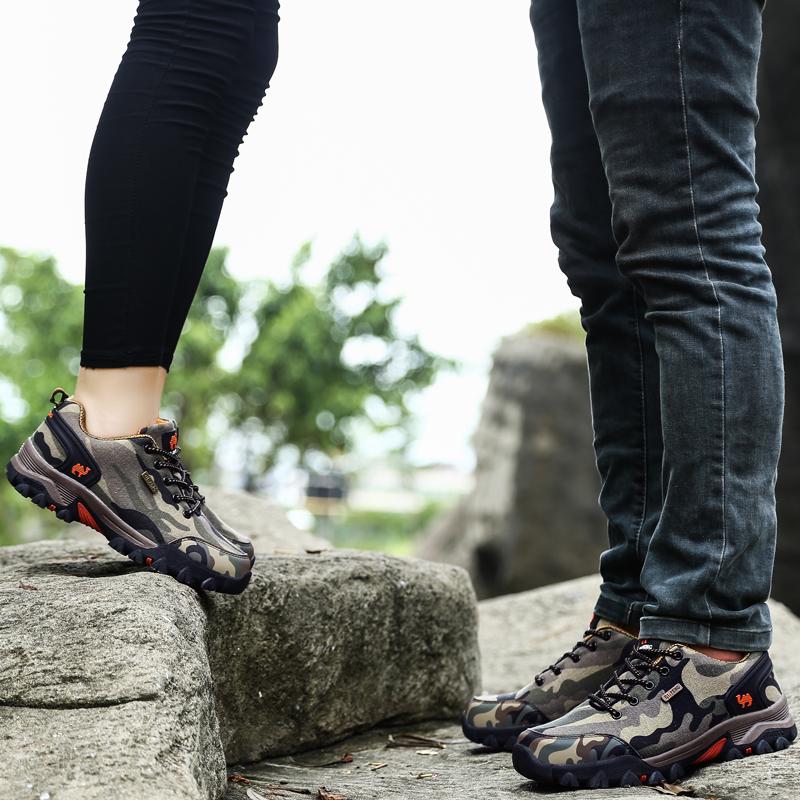 36-44 Fashion Camouflage Outdoor Couple Hiking Shoes Low Top Hiking Shoes Casual Sports Shoes Labor Protection Shoes