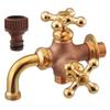 KAKUDAI Garden Universal Faucet 704-118-13 Double-Outlet (Retro) (03225751-001)