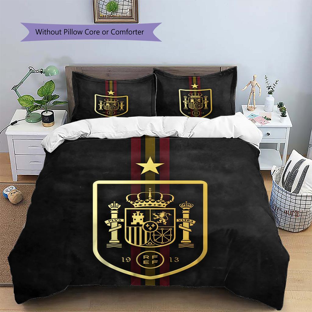 La Roja Pattern Bedding Quilt Set Home Decoration Gift (1 * duvet cover + 2 * pillowcase without core)