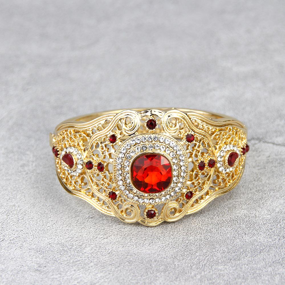 Шикарный женский браслет золотого цвета с цветком, браслет с кристаллами для невесты, свадебный ювелирный подарок