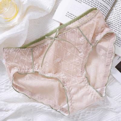 Большие размеры трусов милые трусики французского стиля для женщин маленькие трусики жаккардовые трусики с котом сексуальные сетчатые кружевные треугольные трусики для девочек
