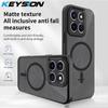 KEYSION Матовый полупрозрачный магнитный чехол для телефона HONOR X7c X6c X8c Силикон+ПК Прозрачный противоударный чехол для Honor 200 Smart 5G