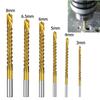 3-8mm Titanium Coated Hss Drill Bits Set Aluminum Plate High-Speed Steel