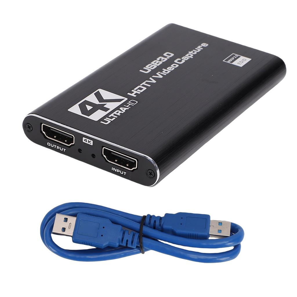 Карта захвата видео 4K, HDMI на USB 3.0, карта захвата игр с выходом Loop Out, 1080P 60FPS, вход для микрофона 3,5 мм