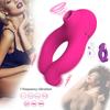 Men Rechargeable Penis Ring Vibrator Cock Rings Clit Sucker Clitoral Stimulator Delay Ejaculation Dick Enlarger Ring Sex Toys