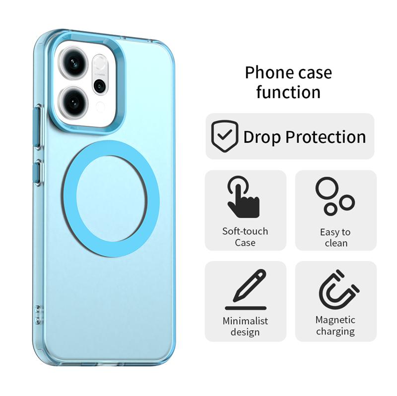 Для чехла OPPO Reno14 FS OPPO Reno14 FS F Магнитный матовый прочный бампер Защитные чехлы для телефона на Reno 14FS Funda