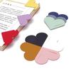 5Pcs Creative Heart-shaped Bookmarks Student Reading Literary Hobbyist Love Bookmarks Gift Page Separators for Diaries and Books