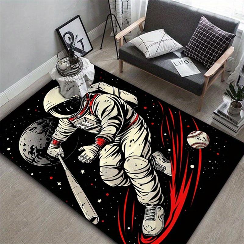 Anti-Fatigue Astronaut Carpet Non-Sliding, Anti-Fatigue Creative Astronaut Baseball Carpet | Machine-Washed, Sofa Floor Mats