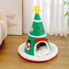 Christmas Hat Pet House Autumn Winter Warm Indoor Dog Cat Bed Cave Plush Kitten Puppy Sleeping Nest Tent Pet Supplies