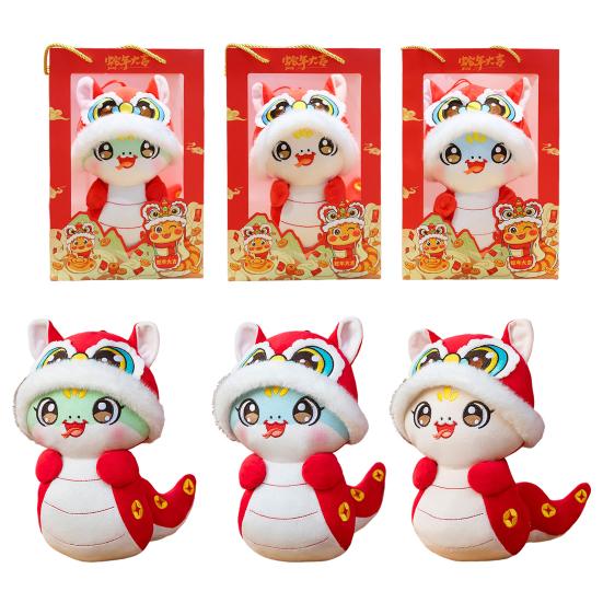 Плюшевые куклы Змея 2025 год Змеи китайский зодиак мягкая кукла праздничная