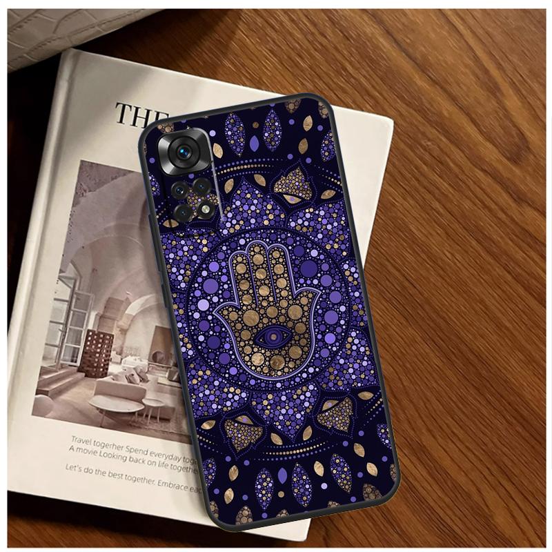 Hamsa Hand of Fatima Case For Xiaomi Redmi 12 12C 13C 10C 9C Redmi Note 13 12 9 10 11 Pro 9S 10S 11S 12S Cover