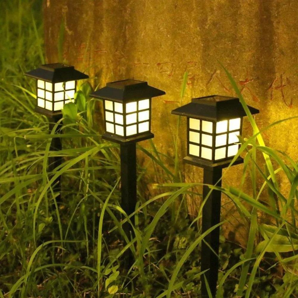 3000LM 2pcs Outdoor Solar Garden Lights Waterproof House LED Pathway Light Sensor Solar Landscape Lights For Yard Patio Walkway Garden