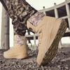 New Men Tactical Boots Brand Army Boot Military Ankle Hiking Shoes Safety Desert Work Climbing Shoes Waterproof High Quality