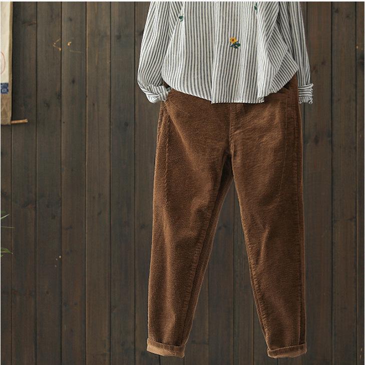 Женские осенне-зимние брюки в стиле ретро для отдыха с литературным принтом, однотонные эластичные брюки Harlem с высокой талией