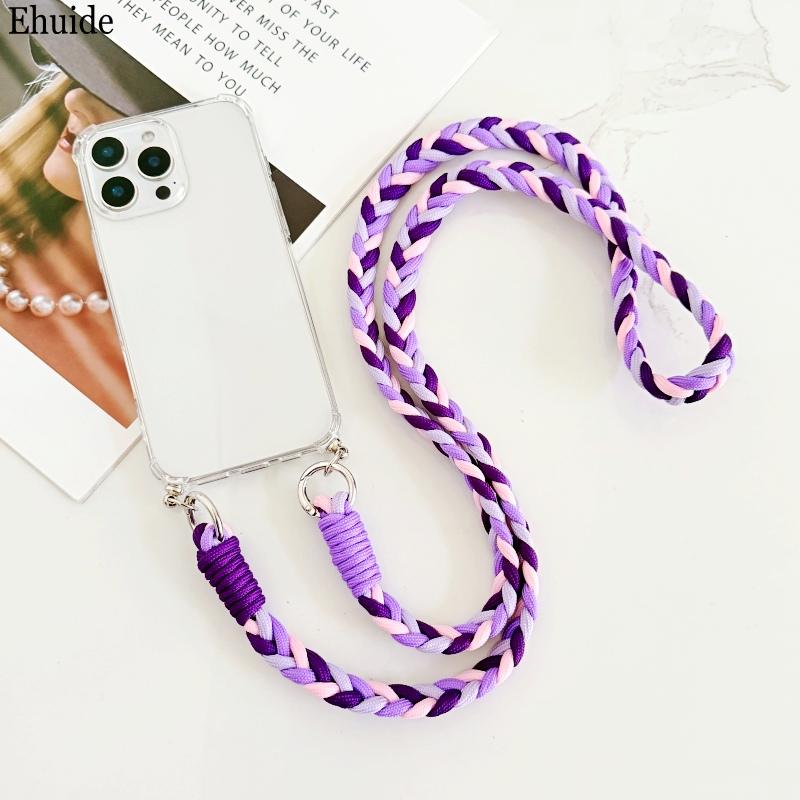 Braid Lanyard Case For Samsung Galaxy S26 Ultra S25 FE S22 S21 S20 S23 S24 Plus A17 Crossbody Cord Strap Soft TPU Clear Cover