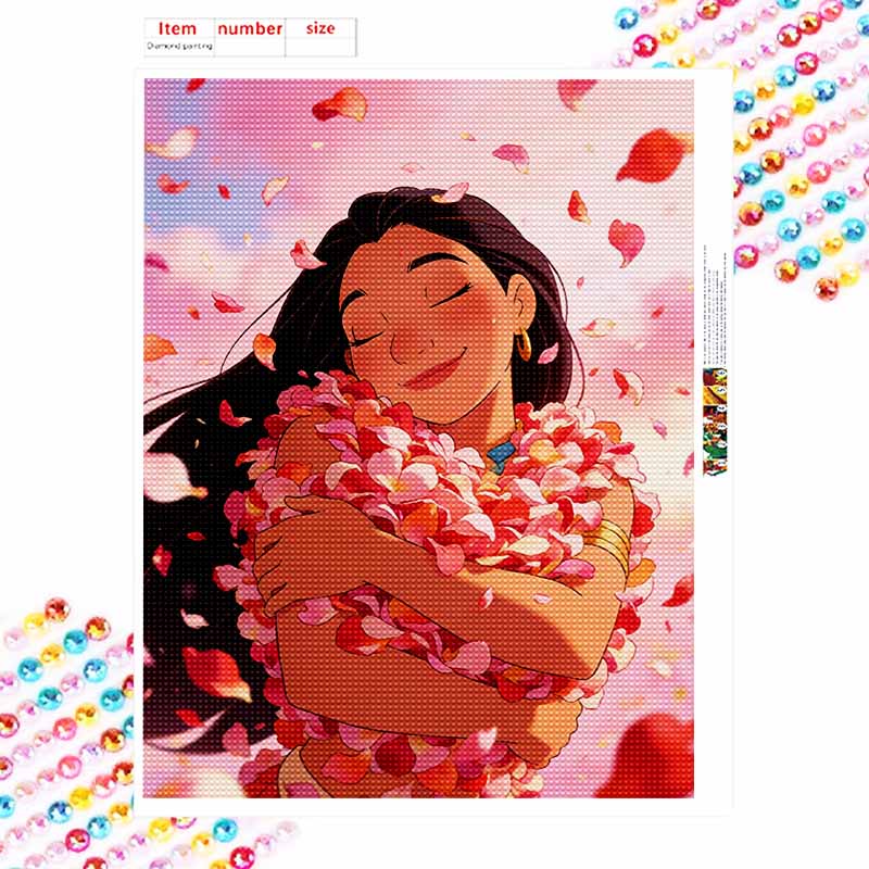 Disney Diamond Painting Kit Classic Floral Style Home Decor Craft Perfect Gift Idea Diamond ArtPrincess of Flowers