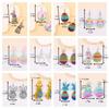 Cartoon Easter Egg Earrings Acrylic Easter Egg Dangle Earrings Bunny Pendant Earrings  Gifts